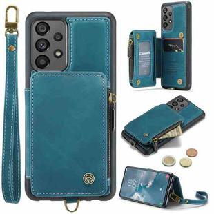 For Samsung Galaxy A73 CaseMe C20 Multifunctional RFID Leather Phone Case(Blue)