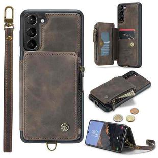 For Samsung Galaxy S23+ 5G CaseMe C20 Multifunctional RFID Leather Phone Case(Dark Coffee)