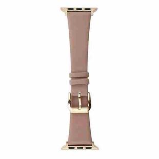 Silk Leather Watch Band For Apple Watch Series 8&7 41mm / SE 2&6&SE&5&4 40mm / 3&2&1 38mm(Lotus Pink)