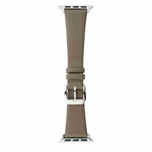 Silk Leather Watch Band For Apple Watch Ultra 49mm / Series 8&7 45mm / SE 2&6&SE&5&4 44mm / 3&2&1 42mm(Brown)