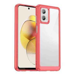 For Motorola Moto G73 Colorful Series Acrylic + TPU Phone Case(Red)