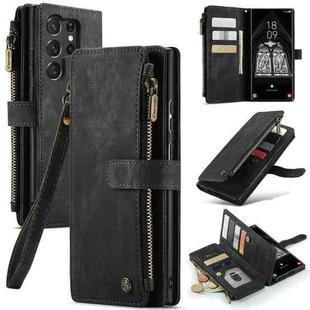 For Samsung Galaxy S23 Ultra 5G CaseMe C30 Multifunctional Leather Phone Case(Black)