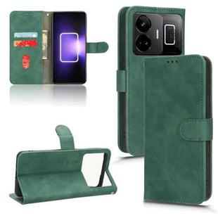 For Realme GT Neo 5 Skin Feel Magnetic Flip Leather Phone Case(Green)