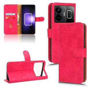 For Realme GT Neo 5 Skin Feel Magnetic Flip Leather Phone Case(Rose Red)