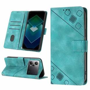 For OPPO K10 Pro 5G Skin-feel Embossed Leather Phone Case(Green)
