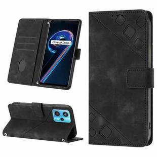 For Realme 9 Pro 5G / OnePlus Nord CE 2 Lite 5G Skin-feel Embossed Leather Phone Case(Black)