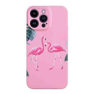 For iPhone 14 Pro Film Craft Hard PC Phone Case(Flamingo)