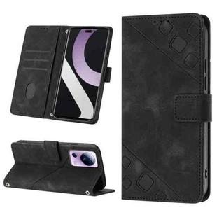 For Xiaomi Civi 2 Skin-feel Embossed Leather Phone Case(Black)