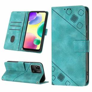 For Xiaomi Redmi 10A Skin-feel Embossed Leather Phone Case(Green)