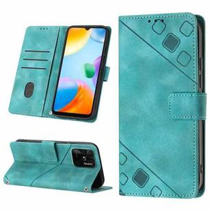 For Xiaomi Redmi 10C 4G Skin-feel Embossed Leather Phone Case(Green)