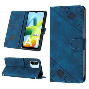 For Xiaomi Redmi A1 Skin-feel Embossed Leather Phone Case(Blue)