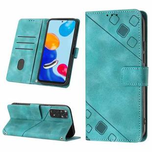 For Xiaomi Redmi Note 11s / 11 4G Skin-feel Embossed Leather Phone Case(Green)