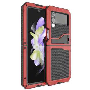 For Samsung Galaxy Z Flip4 RedPepper 360 Full Body Rugged Metal Life Waterproof Phone Case (Red)