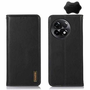 For OnePlus Ace 2 5G KHAZNEH Nappa Top Layer Cowhide Leather Phone Case(Black)