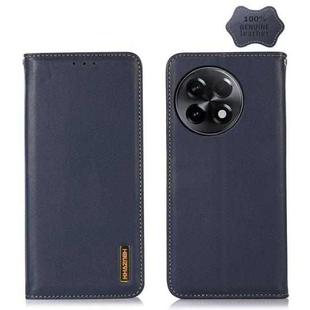 For OnePlus Ace 2 5G KHAZNEH Nappa Top Layer Cowhide Leather Phone Case(Blue)