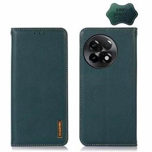 For OnePlus Ace 2 5G KHAZNEH Nappa Top Layer Cowhide Leather Phone Case(Green)