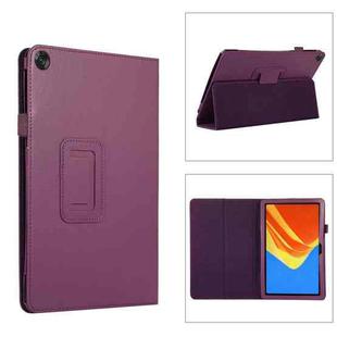 For Huawei MatePad SE 10.4 Litchi Texture Leather Tablet Case with Holder(Purple)