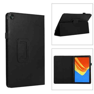 For Huawei MatePad SE 10.4 Litchi Texture Leather Tablet Case with Holder(Black)