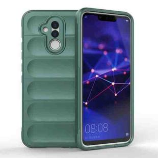 For Huawei Mate 20 Lite Magic Shield TPU + Flannel Phone Case(Dark Green)