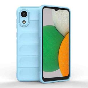For Samsung Galaxy A03 Core 4G Magic Shield TPU + Flannel Phone Case(Light Blue)