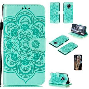 For Xiaomi Redmi K30 Pro Mandala Embossing Pattern Horizontal Flip PU Leather Case with Holder & Card Slots & Walle & Lanyard(Green)