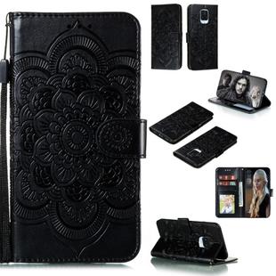 For Xiaomi Redmi Note 9S Mandala Embossing Pattern Horizontal Flip PU Leather Case with Holder & Card Slots & Walle & Lanyard(Black)