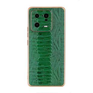 For Xiaomi 13 Pro Genuine Leather Weilai Series Nano Electroplating Phone Case(Green)