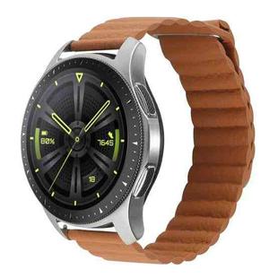 For Amazfit GTS 4 / GTS 4 Mini / GTS 3 20mm Universal Magnetic Loop Leather Watch Band(Brown)