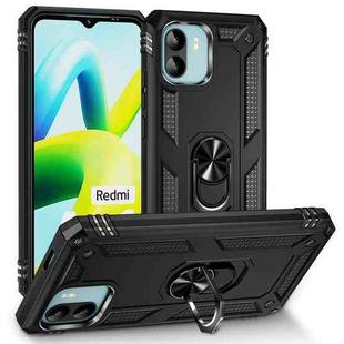 For Xiaomi Redmi A1 Shockproof TPU + PC Phone Case with Holder(Black)