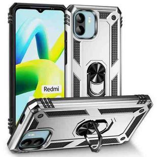 For Xiaomi Redmi A1 Shockproof TPU + PC Phone Case with Holder(Silver)