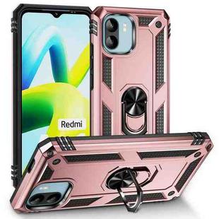 For Xiaomi Redmi A1 Shockproof TPU + PC Phone Case with Holder(Rose Gold)