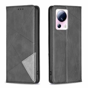 For Xiaomi 13 Lite / Civi 2 Prismatic Invisible Magnetic Leather Phone Case(Black)