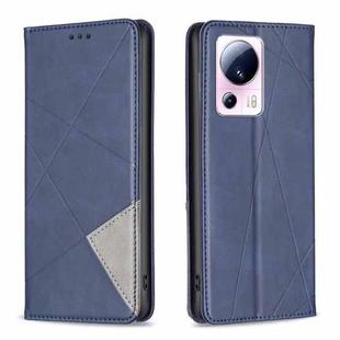 For Xiaomi 13 Lite / Civi 2 Prismatic Invisible Magnetic Leather Phone Case(Blue)