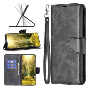 For Xiaomi Poco F5 5G / Redmi Note 12 Turbo Lambskin Texture Pure Color Flip Leather Phone Case(Black)
