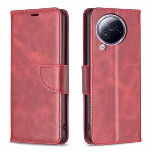 For Xiaomi Civi 3 5G Lambskin Texture Pure Color Flip Leather Phone Case(Red)