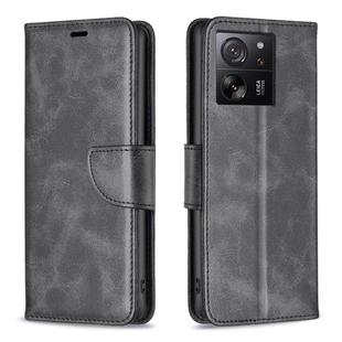 For Xiaomi 13T / 13T Pro / Redmi K60 Ultra Lambskin Texture Pure Color Flip Leather Phone Case(Black)