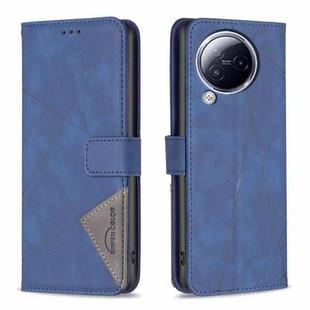 For Xiaomi Civi 3 5G Magnetic Buckle Rhombus Texture Leather Phone Case(Blue)