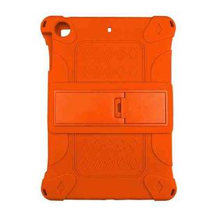 For iPad mini 5 / 4 All-inclusive Silicone Shockproof Tablet Case with Holder(Orange)