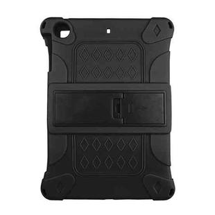 For iPad mini 5 / 4 All-inclusive Silicone Shockproof Tablet Case with Holder(Black)