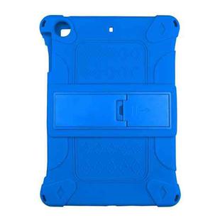 For iPad mini 5 / 4 All-inclusive Silicone Shockproof Tablet Case with Holder(Blue)