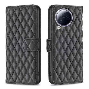 For Xiaomi Civi 3 5G Diamond Lattice Wallet Leather Flip Phone Case(Black)