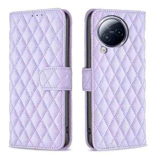 For Xiaomi Civi 3 5G Diamond Lattice Wallet Leather Flip Phone Case(Purple)