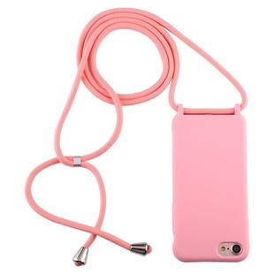 For iPhone 6s Plus / 6 Plus Candy Color TPU Protective Case with Lanyard(Pink)