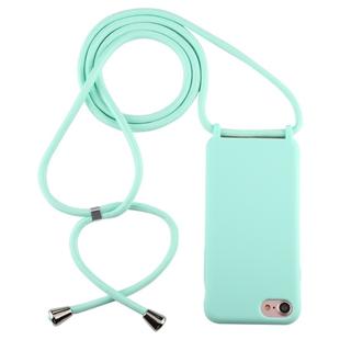 For iPhone 8 / 7 Candy Color TPU Protective Case with Lanyard(Mint Green)