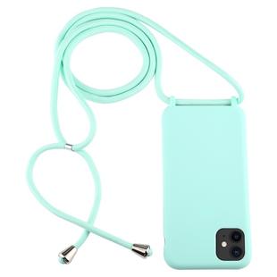 For iPhone 11 Candy Color TPU Protective Case with Lanyard(Mint Green)