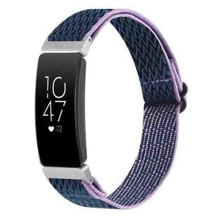 For Fitbit Inspire Buckle Wave Braided Nylon Watch Band(Indigo Blue)