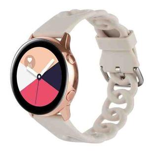 20mm Donut Hollow Silicone Watch Band(Starlight)