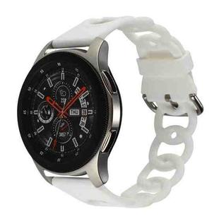 22mm Donut Hollow Silicone Watch Band(White)