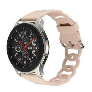 22mm Donut Hollow Silicone Watch Band(Sand Pink)