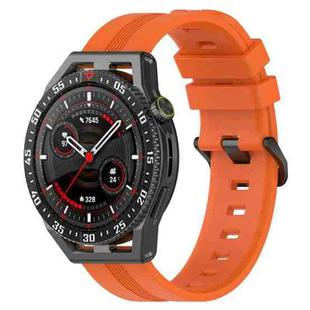 For Coros Apex 46mm/Apex Pro / Ticwatch Pro 3 22mm Vertical Solid Color Silicone Watch Band(Orange)